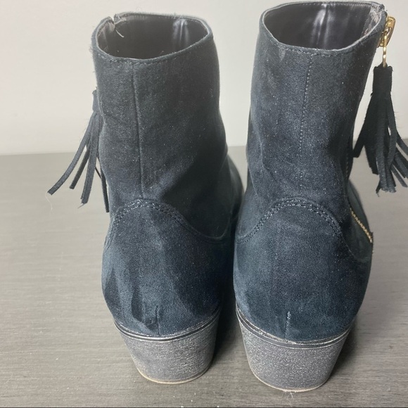 DIBA Side Zipper Tassel Black Bootie Boot - Picture 5 of 12